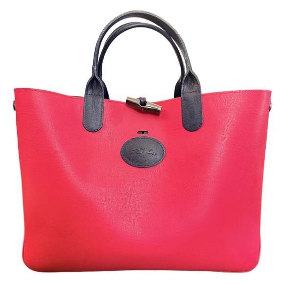 Longchamp Handbags - Longchamp Roseau Reversible Leather Tote Bag *peeling finish on navy side*